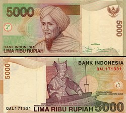 INDONÉSIE - PICK 142 c - 5000 ROUPIES - 2003