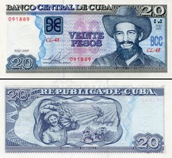 CUBA - PICK 122f - 20 PESOS - 2009