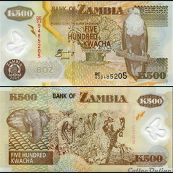 ZAMBIE - PICK 43 d - 500 KWACHA - 2005