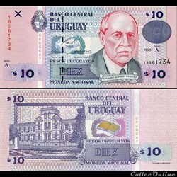 URUGUAY - PICK 081 - 10 PESOS URUGUAYOS - 1998