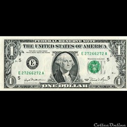 E- 1$ Federal Reserve Notes - Small Size 1981 Series