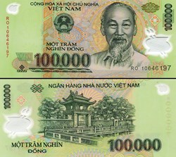 VIETNAM - PICK 122 g - 100,000 ÐONG - 2010