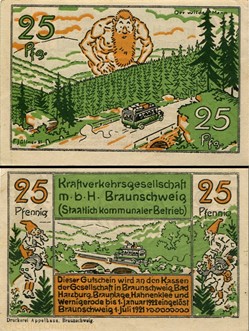 Braunschweig Kraftverkehr 25 pf