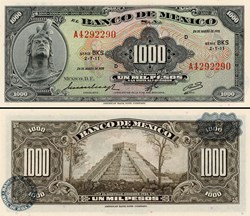 MEXIQUE - PICK 052o - 1000 PESOS - 1971