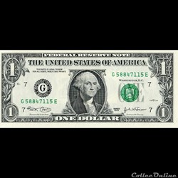 G- 1$ Federal Reserve Notes - Small Size 2003 Series
