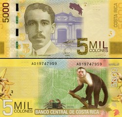 COSTA-RICA - PICK 276a - 5000 COLONES - 2009