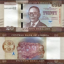 LIBERIA - PICK 33 a - 20 DOLLARS - 2016