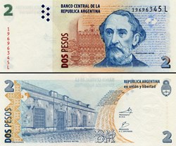 ARGENTINE - PICK 352 a 6 - 2 PESOS - 2002