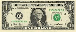 C- 1$ Federal Reserve Notes - Small Size 2001 Series