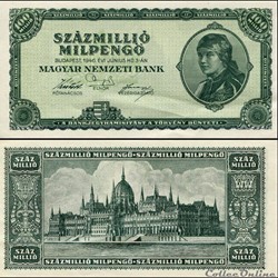 HONGRIE - PICK 130 - 100 000 000 MILPENGO - 1946
