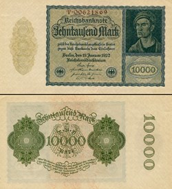 ALLEMAGNE - PICK 072-2 - 10 000 MARK - 1922