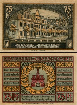 Kreuzburg in Oberschlesien - 75 Pfennig