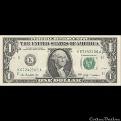 K- 1$ Federal Reserve Notes - Small Size 2009 Series