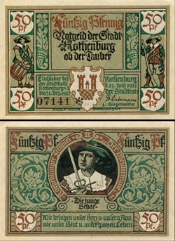 Rothenburg ob der Tauber 50 Pfennig 2b 2/6