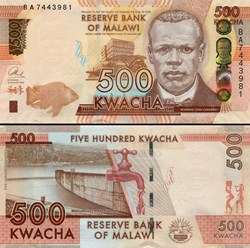 MALAWI - PICK 66 a - 500 KWACHA - 2014