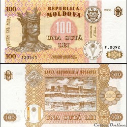 MOLDAVIE - PICK 015 b - 100 LEI - 2008