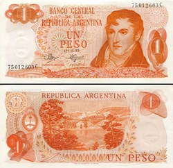ARGENTINE - PICK 287 a 3 - 1 PESO - 1972