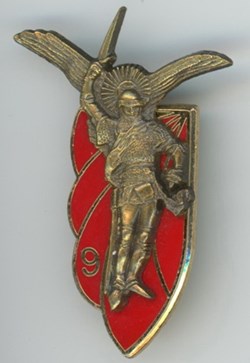 Insigne Parachutistes- 9° Régiment de Chasseurs Parachutistes - France
