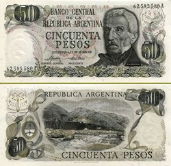 ARGENTINE - PICK 296 a 2 - 50 PESOS - 1975