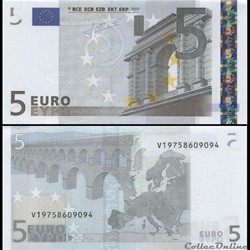 5 EUROS - SIGNATURE TRICHET - PICK 8 V - ESPAGNE