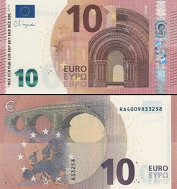 10 EUROS - SIGNATURE LAGARDE - PICK 21 R - ALLEMAGNE