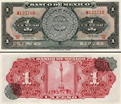 MEXIQUE - PICK 059f2 - 1 PESO - 1959