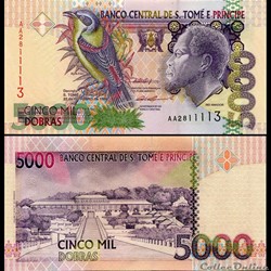 SAO TOME ET PRINCIPE - PICK 65b - 5000 DOBRAS - 1996