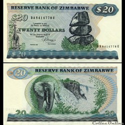 ZIMBABWE - PICK 004c - 20 Dollars - 1983