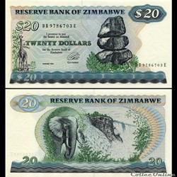 ZIMBABWE - PICK 004d - 20 Dollars - 1994