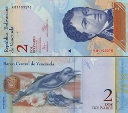 VENEZUELA - PICK 088 d - 2 BOLIVARES - 2012