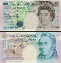 GRANDE-BRETAGNE - PICK 382 c - 5 POUNDS - 1992