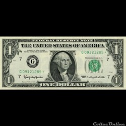 G- 1$ Federal Reserve Notes - Small Size 1963 Series