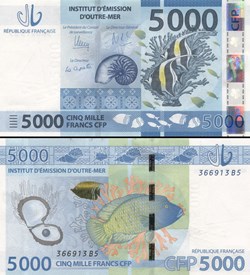 FRANCS TERRITOIRES FRANCAIS DU PACIFIQUE - PICK 7 - 5000 FRANCS - 2014