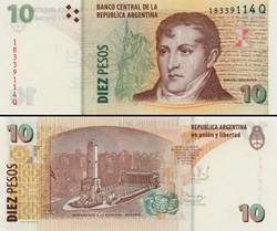 ARGENTINE - PICK 354 b - 10 PESOS - 2014