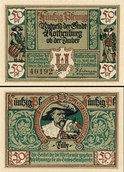 Rothenburg ob der Tauber 50 Pfennig 2b 3/6