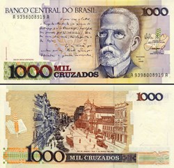 BRÉSIL - PICK 213b - 1000 CRUZADOS - 1988