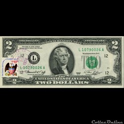 L- San-Francisco District - 2$ Federal Reserve Notes - Small Size 1976 Series