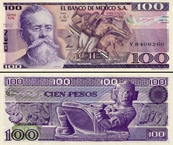 MEXIQUE - PICK 074b.UG - 100 PESOS - 1981