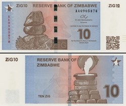 ZIMBABWE - PICK 110 - 10 ZIG - 2024