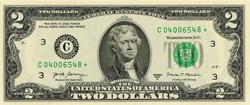 C- Philadelphie District - 2$ Federal Reserve Notes - Small Size 2017A Series