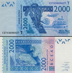 B.C.E.A.O - FRANCS CFA - TOGO - LETTRE T - 2000 FRANCS - PICK 816 T e