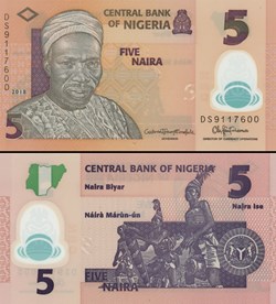 NIGERIA - PICK 38i - 5 NAIRA - 2018
