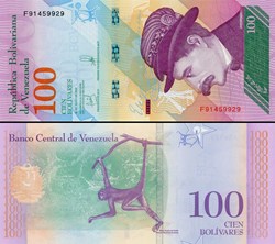 VENEZUELA - PICK 106c - 100 BOLIVARES - 2018