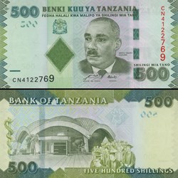 TANZANIE - PICK 40a - 500 SHILINGI - 2011