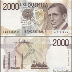 ITALIE - PICK 115 - 2000 LIRE - 1990