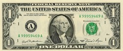 A- 1$ Federal Reserve Notes - Small Size 1981 Series