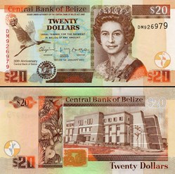 BELIZE - PICK 72  - 20 Dollars - 2012