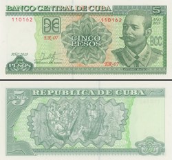 CUBA - PICK 116r - 5 PESOS - 2019