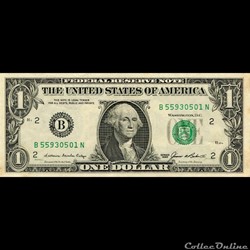 B- 1$ Federal Reserve Notes - Small Size 1985 Series