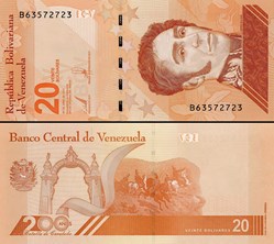 VENEZUELA - PICK 117a - 20 BOLIVARES Soberanos - 2021